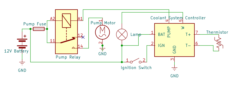 Coolant Pump Controller wiring diagram